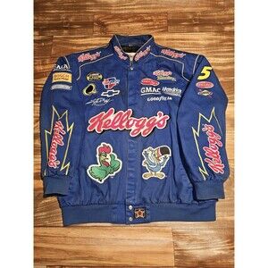 Vintage Kelloggs Nascar Kyle Busch Racing  JH Design Cereal Promo Jacket Sz 3XL